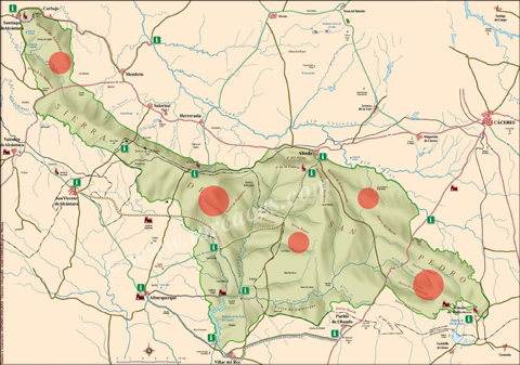 mapa de invernada de torcaces en la sierra san pedro