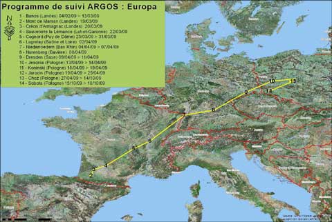 seguimiento de paloma torcaz en migracion europa 